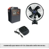 Combo Bộ Quạt 8 inch Đảo Chiều 2 Cấp Gió + Pin 30 Cell Chân Pin Phổ Thông 2