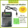 Combo Bộ Sạc 4 Pin AA/AAA Alkaline 1.5V - Dùng cho Đèn Flash, Chuột - Giá 69.000₫ Itechcare 4