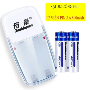 Combo Bộ sạc Doublepow chính hãng kèm pin AA AAA sạc lại - 55.000₫, giao toàn quốc