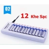 Combo Bộ Sạc Pin AA/AAA K12 12 Khe - Sạc Nhanh Tự Ngắt Dùng Karaoke Doublepow 6