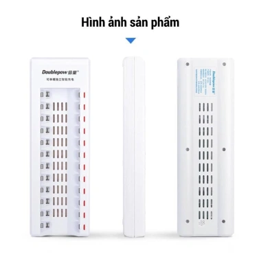 Combo Bộ Sạc Pin AA/AAA K12 12 Khe - Sạc Nhanh Tự Ngắt Dùng Karaoke Doublepow 8 Combo Bộ Sạc Pin AA/AAA K12 12 Khe - Sạc Nhanh Tự Ngắt Dùng Karaoke Doublepow 8