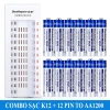 Combo Bộ Sạc Pin AA/AAA K12 12 Khe - Sạc Nhanh Tự Ngắt Dùng Karaoke Doublepow 10