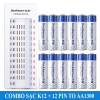 Combo Bộ Sạc Pin AA/AAA K12 12 Khe Sạc + Pin - Sạc Nhanh Tự Ngắt Karaoke Doublepow 278k 10