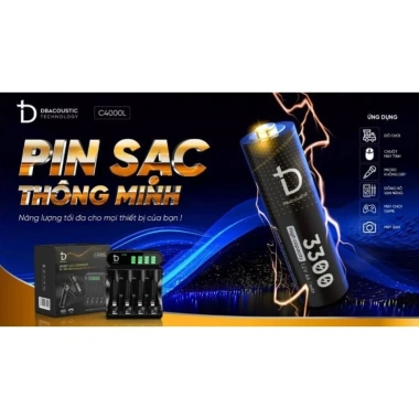 Combo Bộ Sạc Pin dBacoustic C4.000L và Pin AA 1.2V 3.300mAh - Màn Hình LCD, Hàng Chính Hãng, Giá Ưu Đãi 195k 7