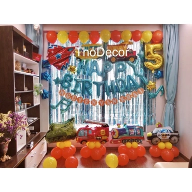 Combo Bóng Sinh Nhật Bé Trai Ô Tô - Trang Trí Sinh Nhật + Bơm Băng Dính Giá Ưu Đãi 166.500₫ 3