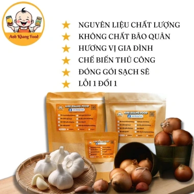 Combo Bột Chiên Tổng Hợp + Bột Hành Tỏi 500g+50g - Chiên Ngon Chuẩn Quán, Giá Gốc 120k Giảm 97k - Anh Khang Food