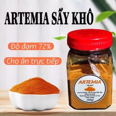 Combo Cám Artemia sấy khô + Tảo bột dinh dưỡng cá cảnh, lên màu, 10.000 VNĐ