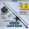 Combo Cần Câu Lure Sói Đen Máy Ngang và Đứng - Bộ Lure Cá Lóc Giá Rẻ 100k - SHIWA