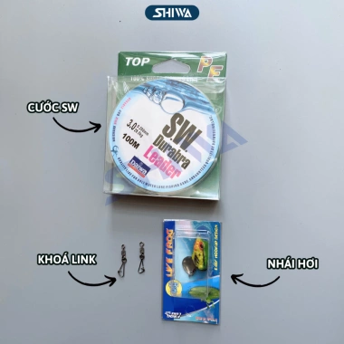 Combo Cần Câu Lure Sói Đen Máy Ngang và Đứng - Bộ Lure Cá Lóc Giá Rẻ 100k - SHIWA