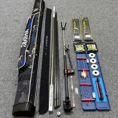 Combo Cần Câu Tay GUF Hắc Bạch 5H 28i - Chuyên Rô Diếc Chép, Bộ Đầy Đủ, Giảm Giá 99.000 VND