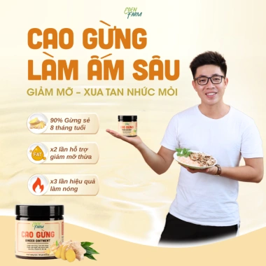 Combo Cao Gừng Xoa Bóp Xương Khớp - Tan Mỡ Bụng, Giảm Đau Cổ Vai Gáy, Thư Giãn 152k 4
