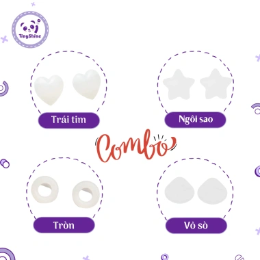 Combo Cặp Đệm Kính Silicon TinyShine Nhỏ Gọn Nữ Giữ Gọng Chống Trượt Siêu Nhẹ 49k 9