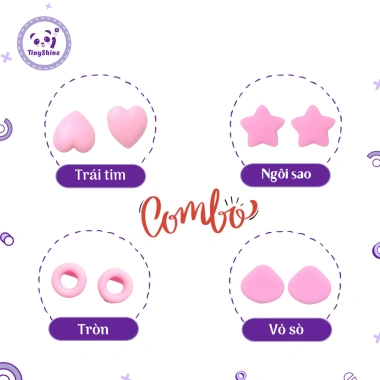 Combo Cặp Đệm Kính Silicon TinyShine Nhỏ Gọn Nữ Giữ Gọng Chống Trượt Siêu Nhẹ 49k 10
