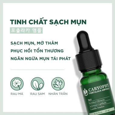 Combo CARYOPHY Portulaca Hàn Quốc chăm sóc da mụn - Toner, Serum, Kem dưỡng, Mặt nạ 239.000₫ 3