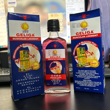 Combo Chai Dầu Nóng Xoa Bóp Geliga và Minyak Urut GPU Indonesia 60ml Giá chỉ 69.000đ 3