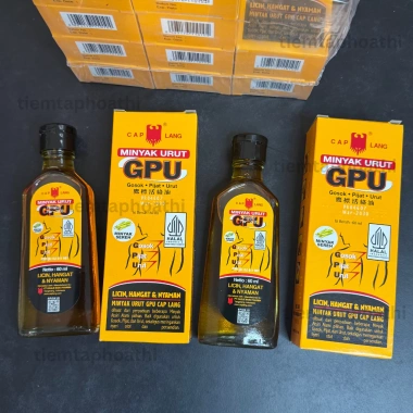 Combo Chai Dầu Nóng Xoa Bóp Geliga và Minyak Urut GPU Indonesia 60ml Giá chỉ 69.000đ 4