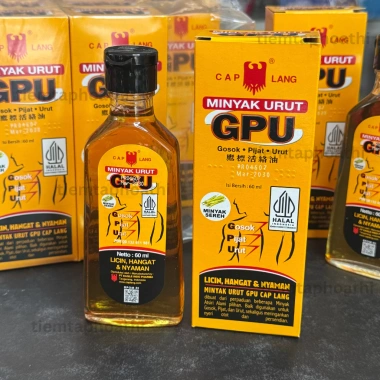 Combo Chai Dầu Nóng Xoa Bóp Geliga và Minyak Urut GPU Indonesia 60ml Giá chỉ 69.000đ 8