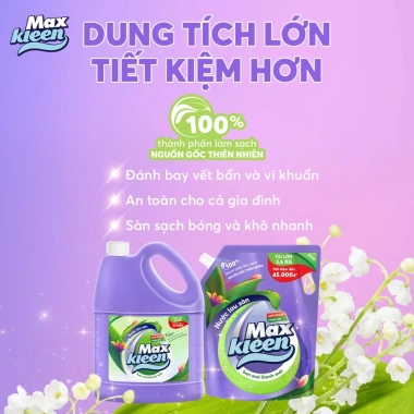 Combo Chai Lau Sàn MaxKleen Ban Mai 3.6kg + Túi Lau Sàn Ngọt Ngào 3.6kg - 155.000 VND 5 Combo Chai Lau Sàn MaxKleen Ban Mai 3.6kg + Túi Lau Sàn Ngọt Ngào 3.6kg - 155.000 VND 5