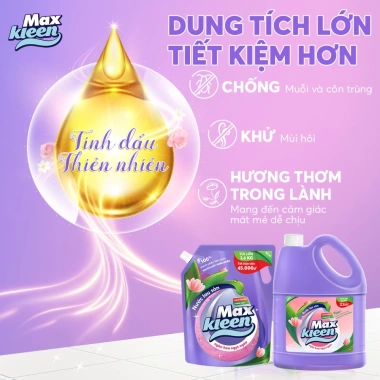 Combo Chai Lau Sàn MaxKleen Ban Mai 3.6kg + Túi Lau Sàn Ngọt Ngào 3.6kg - 155.000 VND 6 Combo Chai Lau Sàn MaxKleen Ban Mai 3.6kg + Túi Lau Sàn Ngọt Ngào 3.6kg - 155.000 VND 6