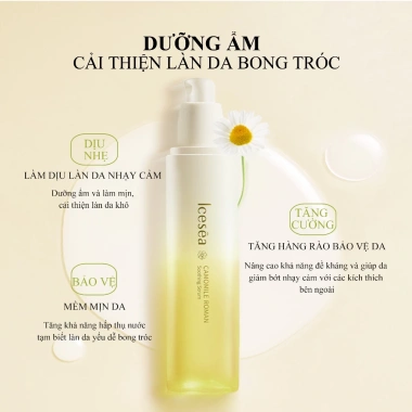 Combo Chăm Sóc Da 5 Món Cúc La Mã ICESEA - Cấp Ẩm, Dưỡng Ẩm, Sáng Da, Phục Hồi, Tái Tạo Làn Da - Giá 759.000₫