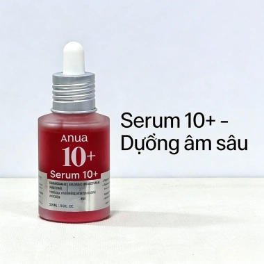 Combo chăm sóc da Anua 5 sản phẩm Serum 10+ Toner 77+ Cleanser Vitamin Emulsion 70+ - 1,28tr