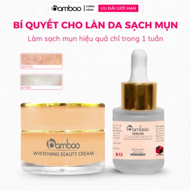 Combo chăm sóc da mụn: kem + serum giảm mụn, xoá thâm, phục hồi da – 289.000 VND