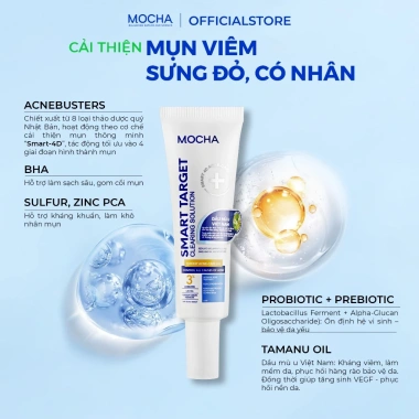 Combo Chăm Sóc Da Mụn Mocha Hạn Chế Tái Phát, Tặng Sữa Rửa Mặt 25gr - Chỉ 1,288,000₫