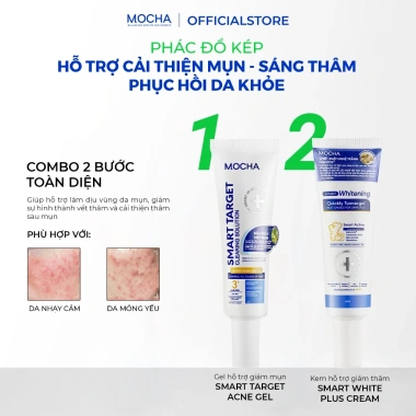 Combo Chăm Sóc Da Mụn Mocha Hạn Chế Tái Phát, Tặng Sữa Rửa Mặt 25gr - Chỉ 1,288,000₫ 9 Combo Chăm Sóc Da Mụn Mocha Hạn Chế Tái Phát, Tặng Sữa Rửa Mặt 25gr - Chỉ 1,288,000₫ 9