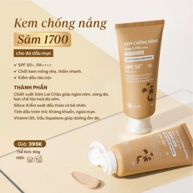 Combo Chăm Sóc Da Sâm 1.700 – Ngừa Lão Hoá, Mờ Nếp Nhăn, Đốm Nâu – Giá ưu đãi 1.920.000 VND 6 Combo Chăm Sóc Da Sâm 1.700 – Ngừa Lão Hoá, Mờ Nếp Nhăn, Đốm Nâu – Giá ưu đãi 1.920.000 VND 6