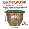 Combo Chậu giả đồng A800 140L nhựa bền đẹp 80cm trồng cây, hoa sen, nuôi cá 375.000 VND 2
