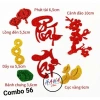 Combo chữ thư pháp phát tài, chữ xốp nhũ kim tuyến Tết có keo dán - 32.000₫ 4