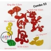 Combo chữ thư pháp phát tài, chữ xốp nhũ kim tuyến Tết có keo dán - 32.000₫ 5