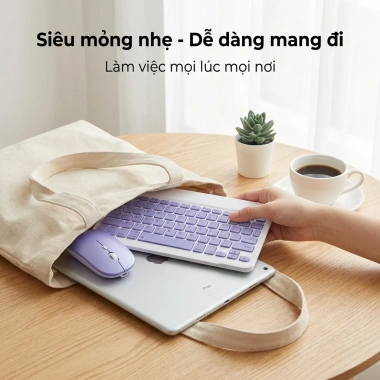 Combo Chuột Bàn Phím Bluetooth SMTech Không Dây Êm Ái Giá 168k cho Laptop iPad