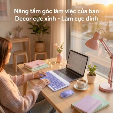 Combo Chuột Bàn Phím Bluetooth SMTech Không Dây Êm Ái Giá 168k cho Laptop iPad