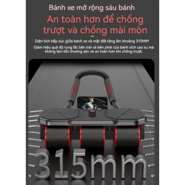 Combo con lăn tập bụng 6 bánh và thảm Giảm eo, siết chặt cơ bụng, giá 269.000₫