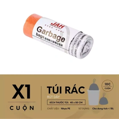 Combo cuộn túi rác dây rút siêu dai - Tri ân khách hàng, giá chỉ 10.000 dong (Giá gốc 12.900 dong) 2