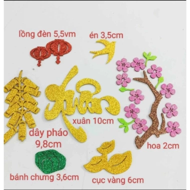 Combo Đào Rời Đáy Phẳng Dán Dưa Dừa Bưởi Trang Trí Tết - Giá 25.000 VNĐ Giảm Sốc