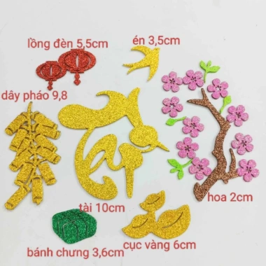 Combo Đào Rời Đáy Phẳng Dán Dưa Dừa Bưởi Trang Trí Tết - Giá 25.000 VNĐ Giảm Sốc