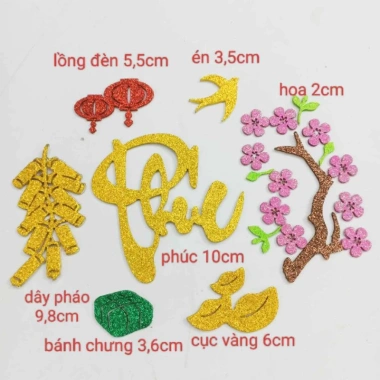 Combo Đào Rời Đáy Phẳng Dán Dưa Dừa Bưởi Trang Trí Tết - Giá 25.000 VNĐ Giảm Sốc