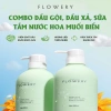 Combo Dầu Gội, Dầu Xả, Sữa Tắm Nước Hoa Muối Biển Flowery 500ml - Dưỡng Tóc, Giá 80.200₫ 2