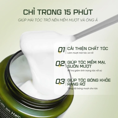 Combo Dầu Gội + Kem ủ tóc Lab on Hair 300ml+250ml Cải thiện gãy rụng, dưỡng ẩm, 390k 4 Combo Dầu Gội + Kem ủ tóc Lab on Hair 300ml+250ml Cải thiện gãy rụng, dưỡng ẩm, 390k 4