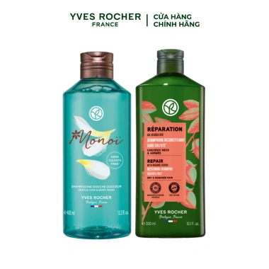 Combo Dầu Gội Không Sulfate Yves Rocher + Sữa Tắm 2 trong 1 Hương Tiaré Monnoi 300ml và 400ml - Giá 544k 3