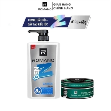 Combo Dầu gội nam Romano Gen Z 610g + Sáp vuốt tóc 68g - Giảm giá, tóc chắc khỏe, chỉ 263k VND 8
