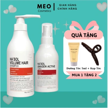 Combo Dầu Gội Volume Hair Hasol 500g + Xịt Dưỡng Kích Mọc Tóc 100ml - Phục Hồi Tóc Hư Tổn, Giá Chỉ 620k