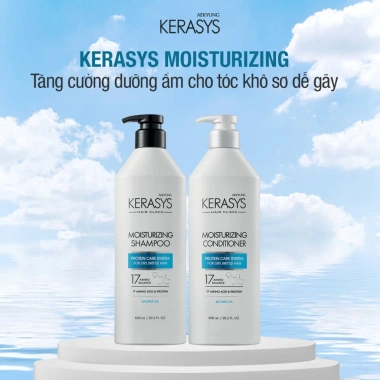 Combo dầu gội xả Hàn Quốc Kerasys 600ml x2 – Dưỡng tóc yếu, cân bằng độ ẩm, giảm hư tổn, khô xơ