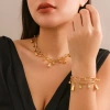 Combo Dây Chuyền Vòng Đeo Tay Cá Tính Hợp Kim Mạ Sáng Bóng - Giá 35.490₫ 3