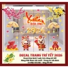 Combo Decal Trang trí Tết 2.026 - Dán kính, dán tường size lớn, chỉ 335.000đ