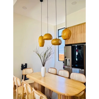 Combo Đèn Tre Cao Cấp - Đèn Mây Tre Đan Trang Trí Nhà Cửa, Nhà Hàng, Quán Cafe, Homestay - Giá chỉ 150.000₫