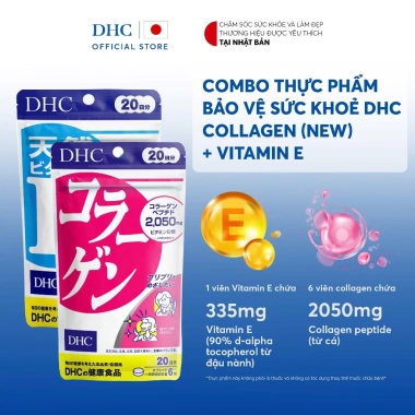 Combo DHC Collagen + Vitamin E 20 ngày - Tăng đàn hồi da, giảm nếp nhăn, chỉ 365.000₫