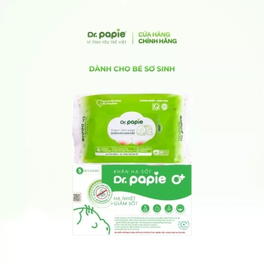 Combo Dr.Papie: Khăn Hăm cao cấp 80 tờ + Khăn hạ sốt 0+ cho bé - 218.000₫ Combo Dr.Papie: Khăn Hăm cao cấp 80 tờ + Khăn hạ sốt 0+ cho bé - 218.000₫
